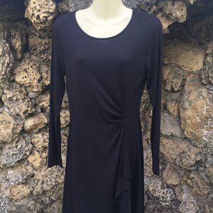 Covington Women's Ruffle Dressy Long sleeve Black Dress size Small NEW